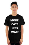 More Cats Less War Blakck T-shirt